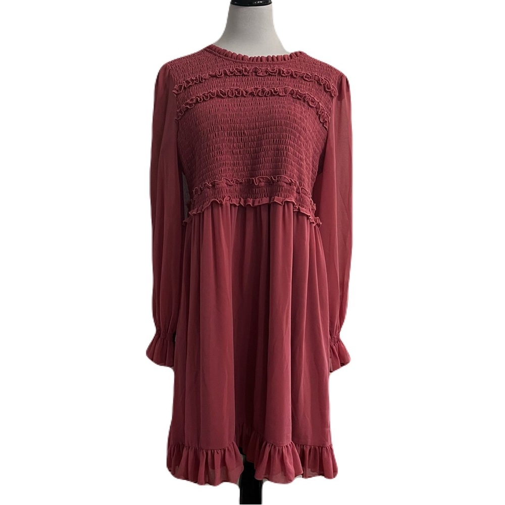 Rachel Parcell Smocked Ruffled Long Sleeve Dress Sz XXL